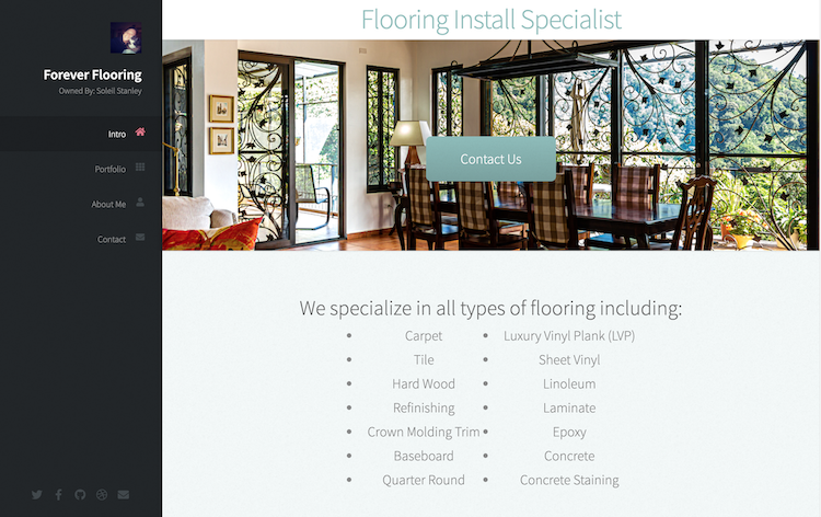 Image of website for USA Forever Flooring .com